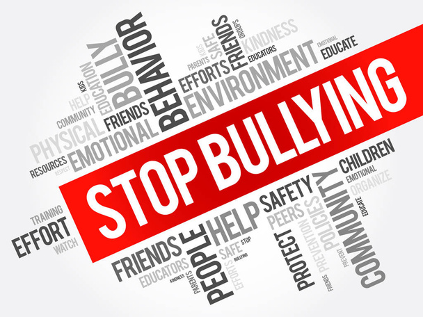 Detener Bullying palabra nube collage
 - Vector, imagen