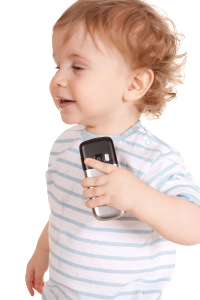 Little boy talking on the phone - Φωτογραφία, εικόνα