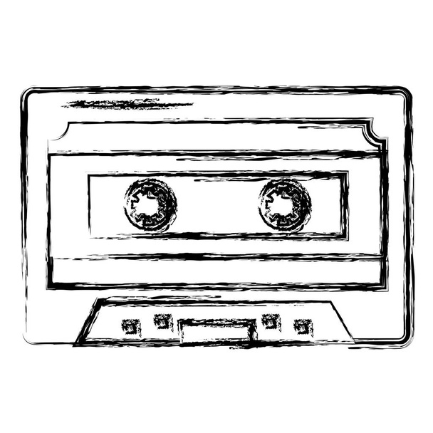 retro cassette isolated icon - Vector, Image