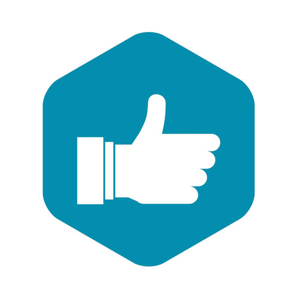 Thumb up Sign icoon, eenvoudige stijl - Vector, afbeelding