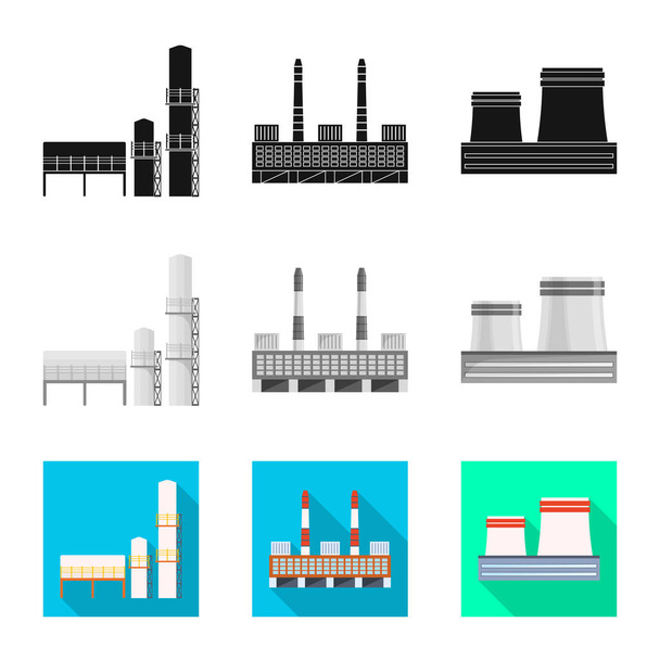 Isolated object of production and structure logo. Collection of production and technology vector icon for stock. - Vector, Image