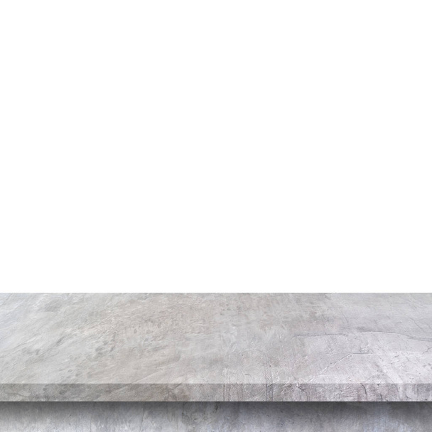 Empty concrete table on isolated white and background with copy  - Photo, Image