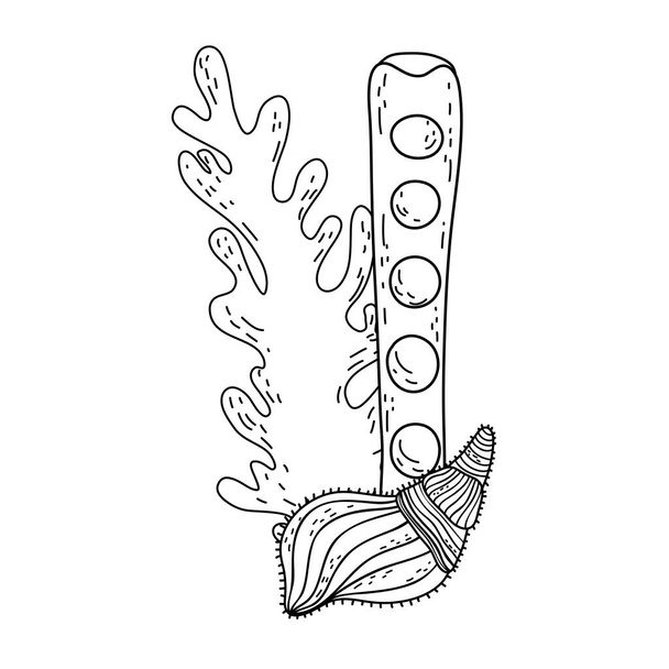 yosun deniz yosunu doğa simgesi - Vektör, Görsel
