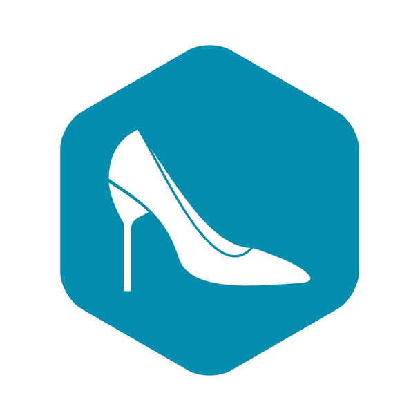 Bride shoes icon, simple style - Vector, imagen