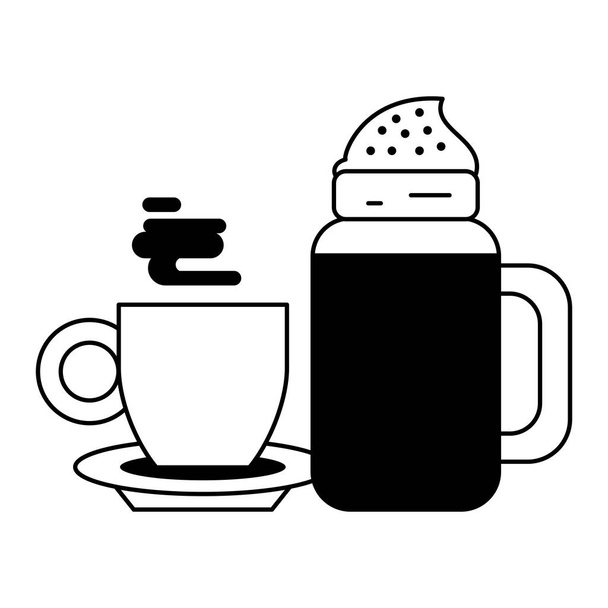 kávé kávézó koncepció rajzfilm - Vektor, kép