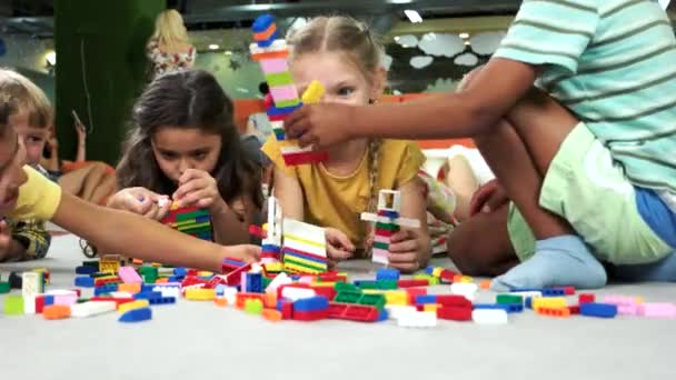 Kids playing with constructor toys. - Footage, Video