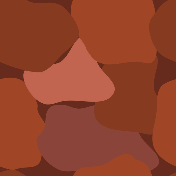Terracotta Organic Shapes Pattern - Vector, Image