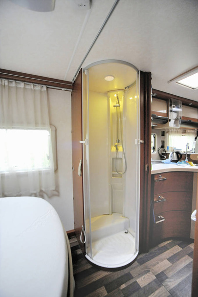 Interior shot of shower in motor home - Photo, image