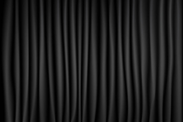 Μαύρο και λευκό κουρτίνα σκηνή θεάτρου σκηνής φόντο. Σκηνικό - Διάνυσμα, εικόνα