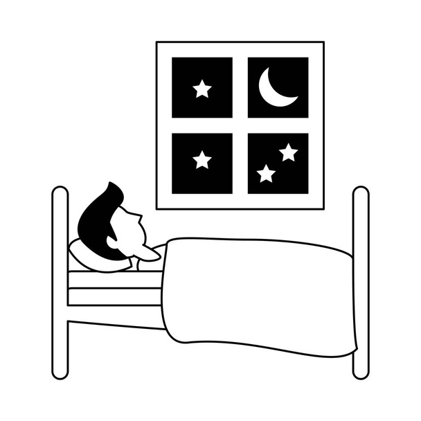 Dibujos animados para dormir y descansar
 - Vector, Imagen