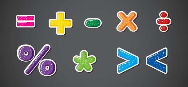 barevné značky a symboly - Vektor, obrázek