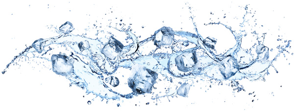 Ice Cubes In Splashing - Cold And Refreshment - Photo, Image