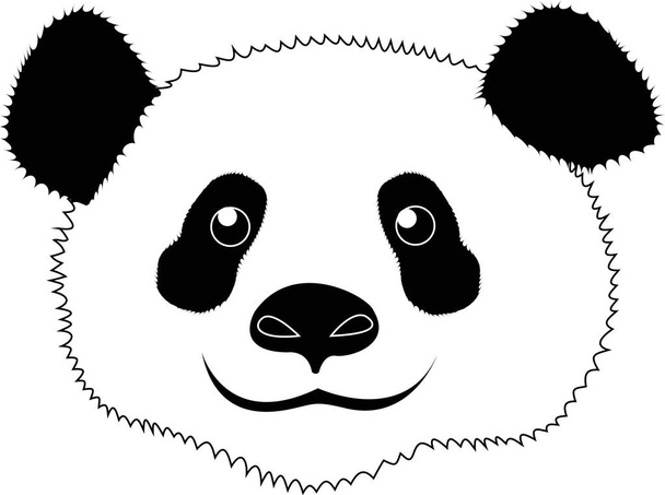 vektorový výkres pandy na bílém pozadí - Vektor, obrázek