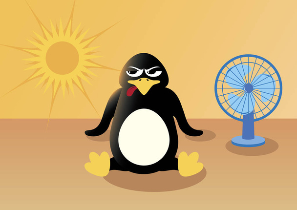 Πιγκουίνος το καλοκαίρι διάνυσμα - Διάνυσμα, εικόνα