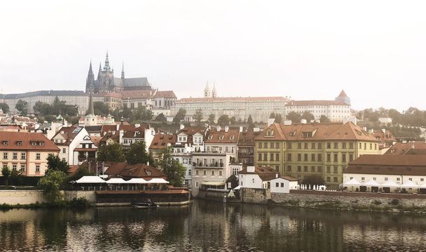 Prag, Çek Cumhuriyeti. Hradcany, tarihi bölge görünümü - Fotoğraf, Görsel