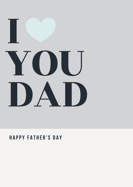 Father's Day Greeting Card - Vector, Image