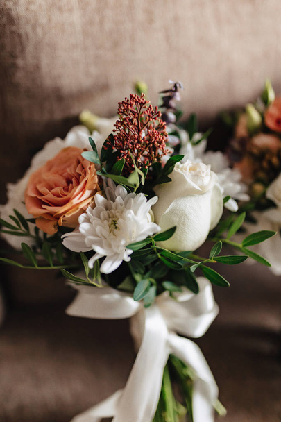 wedding bouquet and wedding decoration, flowers and wedding floral arrangements - 写真・画像