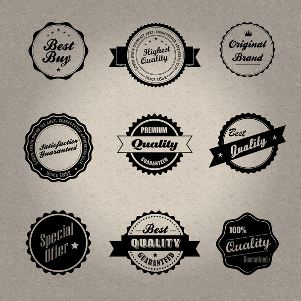 Vintage style badges - Vector, Image