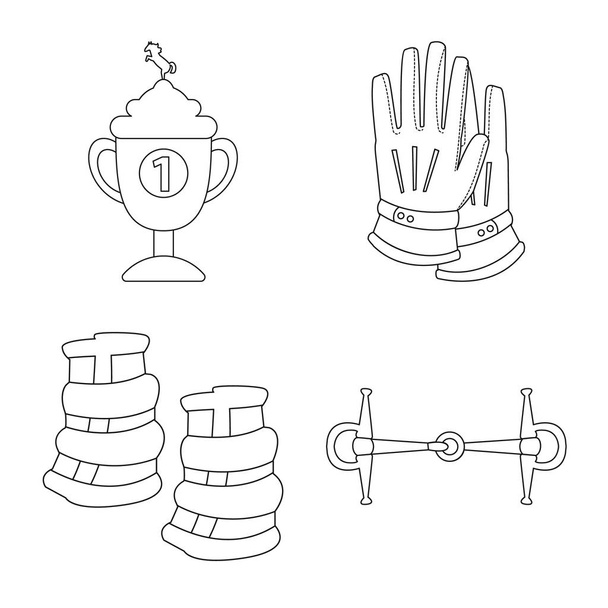 Vector design of horseback and equestrian icon. Set of horseback and horse  stock vector illustration. - Διάνυσμα, εικόνα
