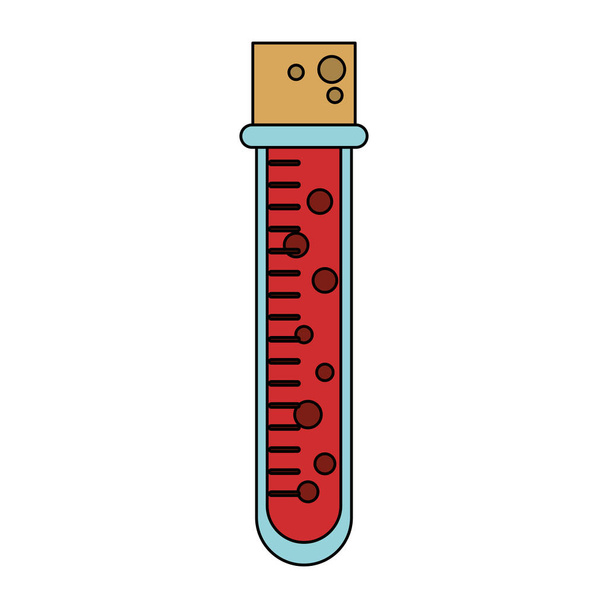 Medical blood test tube isolated symbol - Vector, Image