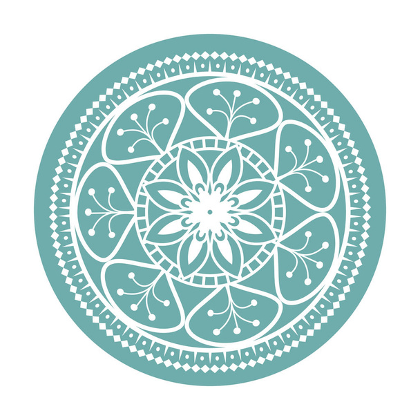 kleurrijke en circulaire Mandala - Vector, afbeelding