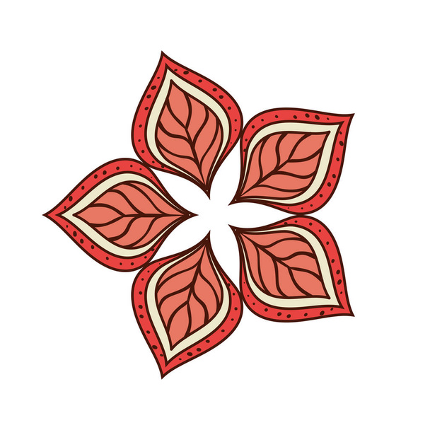 mooie bloem decoratieve pictogram - Vector, afbeelding