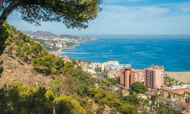 Panoramic beautiful sight in Malaga and Costa del Sol, Spain. - Foto, imagen