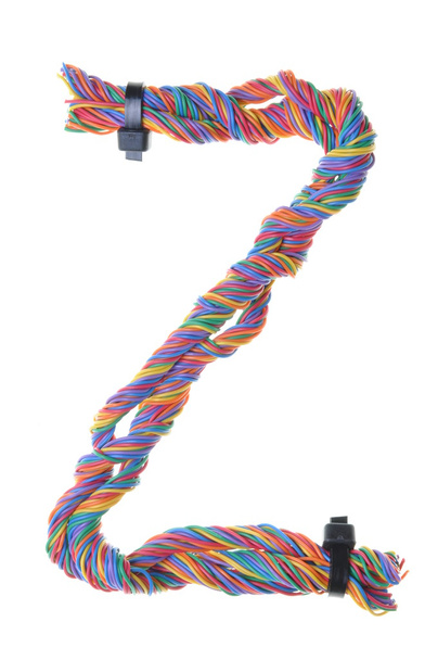 kolorowe drutu w kształcie litery z - Zdjęcie, obraz