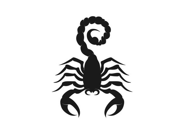 Skorpion-Symbol. isolierte Vektor Silhouette Bild des wilden Tieres - Vektor, Bild