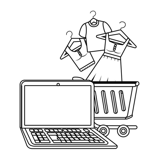 Shopping online icon design - Vector, Image