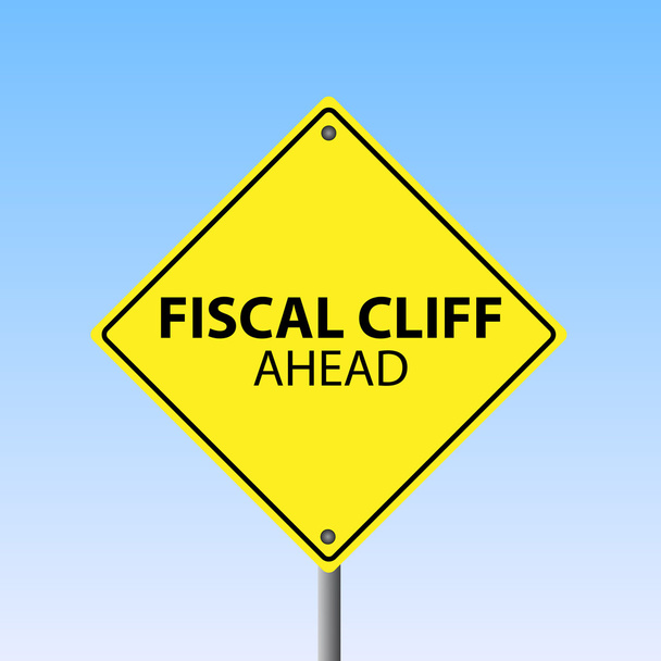 fiscale klif vooruit - Vector, afbeelding