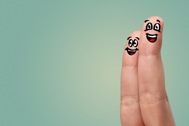Smart looking fingers smiling - Foto, imagen