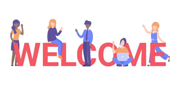 welcome people - Vector, Image