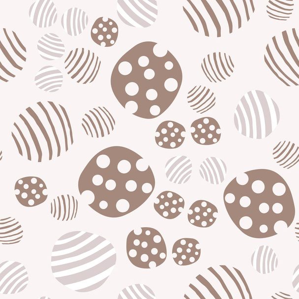 Abstract pebble seamless pattern. Hand drawn stones wallpaper. - Vector, Image