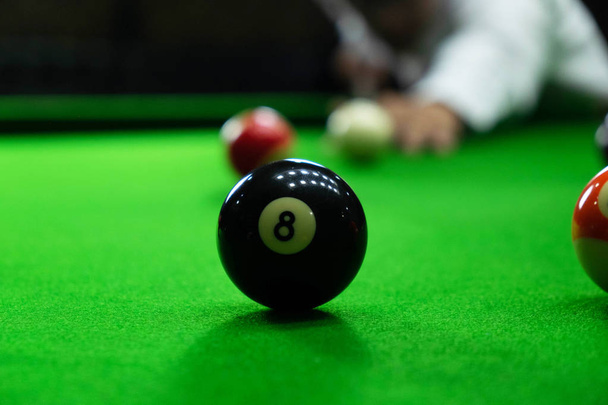 Close-up photos, playing billiard balls, various numbers, stabbi - Fotografie, Obrázek