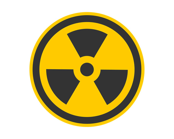 Sugárzás ikon vektor. Figyelmeztető radioaktív jel veszély szimbólum. - Vektor, kép