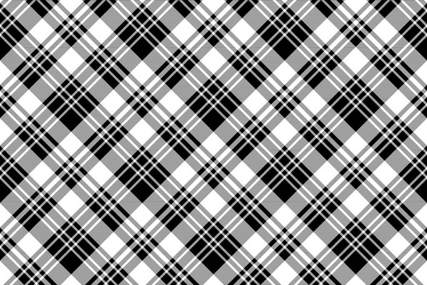 Textura de tela en blanco y negro comprobar patrón sin costuras
 - Vector, Imagen