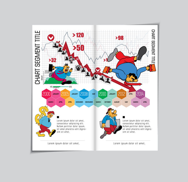 Printing magazine, brochure layout easy to editable - Vector, Image