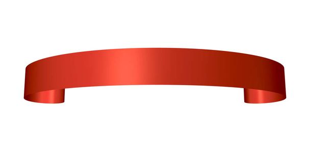 Curled ribbon. 3d Vector illustration. No gradient, no gradient  - Vektor, obrázek
