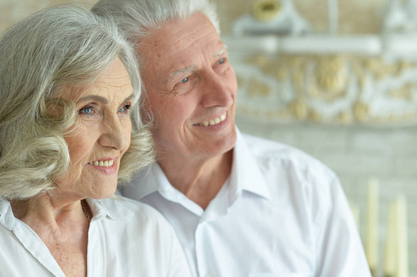 happy Senior couple posing  at home  - Valokuva, kuva