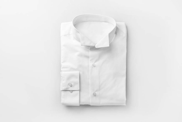 Shirt after dry-cleaning on light background - Photo, image