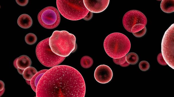 Limfocyty T atakujące komórki nowotworowe 3D ilustracji - Zdjęcie, obraz