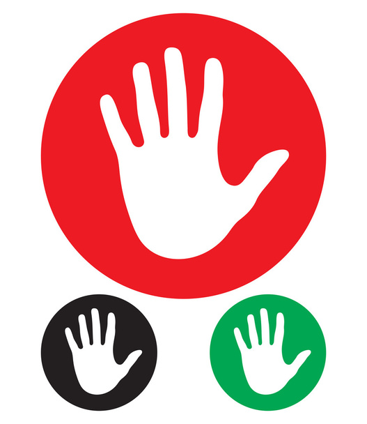 Stop signe de la main
 - Vecteur, image