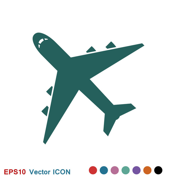 Plane icon on white background, airplane vector Illustration - Vector, Image