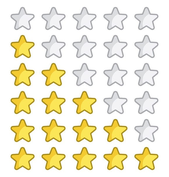 Bewertung Sterne für Website - Vektor, Bild