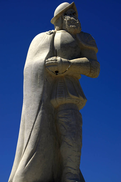 Sanlucar de Barrameda (Cadiz). Sanlucar de Barrameda kasabasında Pizarro Anıtı - Fotoğraf, Görsel