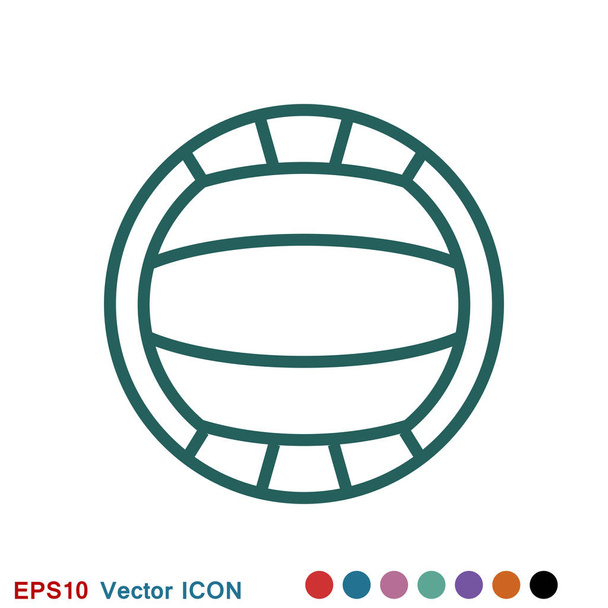 Sportball-Ikone. Flat Vector Illustration isoliert auf dem Hintergrund - Vektor, Bild