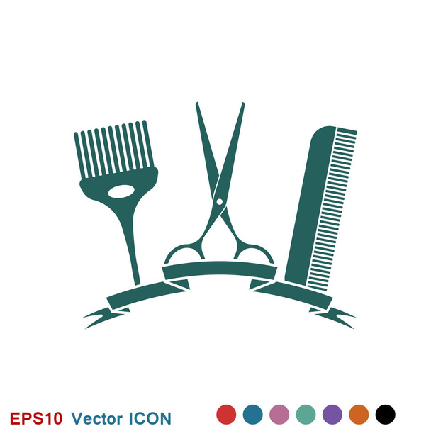 Icône de coiffeur vecteur, pour web et mobile, salon sèche-cheveux, boucleur de cheveux
. - Vecteur, image