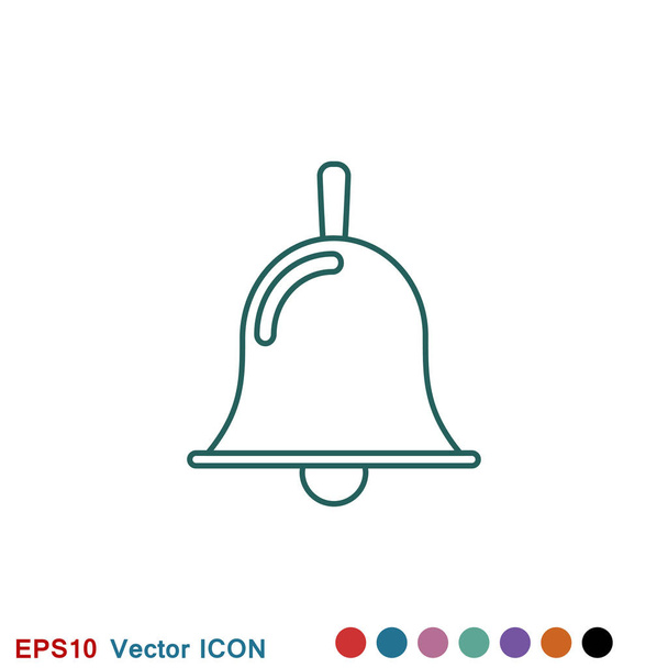 Bell icon vector in trendy platte stijl geïsoleerd op de achtergrond. - Vector, afbeelding