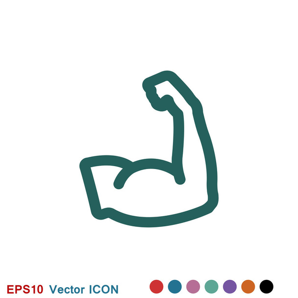 Icône biceps, force musculaire ou icône vectorielle de puissance
 - Vecteur, image